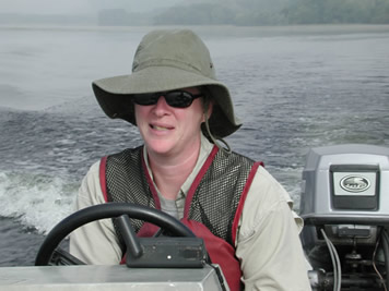 EMAP-GRE sites can be searched by boating down the main channel. (Heidi Langrehr)