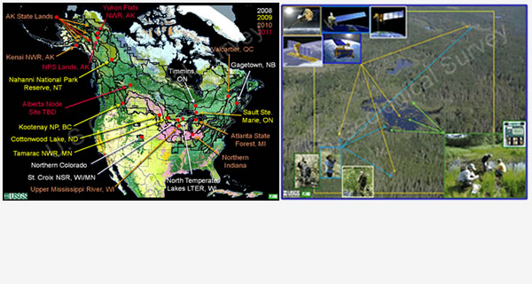 The USGS is leading a growing network of U.S. and Canadian partners in assessing the impacts of climate, land use, and other stressors on interconnected wetlands and uplands.