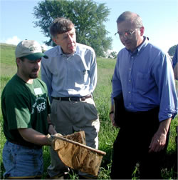 USGS Staff Shawn Weick, USGS Director Chip Groat, USGS Staff Jeff Keay  (Photo by Joel Jahimiak)