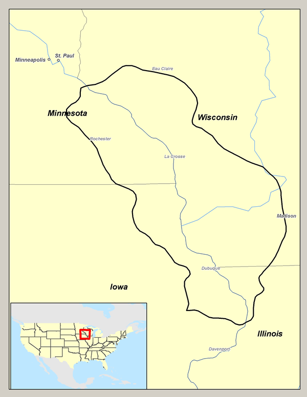 Driftless area (map)