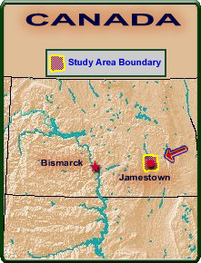Study Area: Jamestown, North Dakota