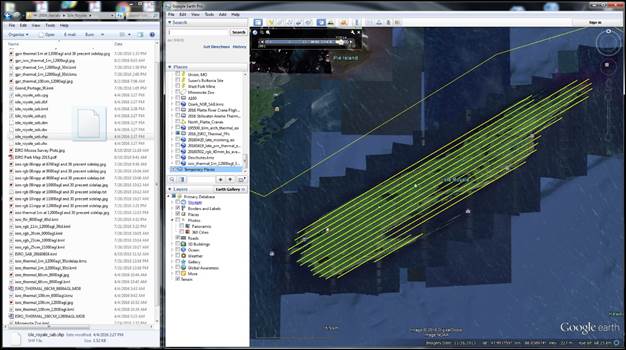 Figure 3. Supported data formats can be dragged-and-dropped directly into Google Earth Pro.