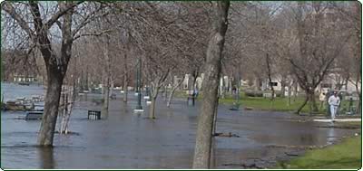 Flooded Riverside Park