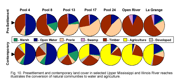 presettlement and contemporary land cover