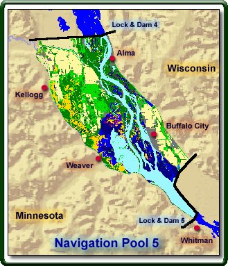 Study Area: Pool 5 - Reach 1 - Upper Mississippi River near Alma, Wisconsin