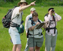 Vegetation mapping field work at Glacier National Park, Montana