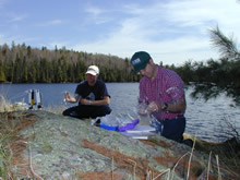 USGS and University of Wisconsin at La Crosse scientists testing methylmercury contamination of fish in Voyaguer's National Park