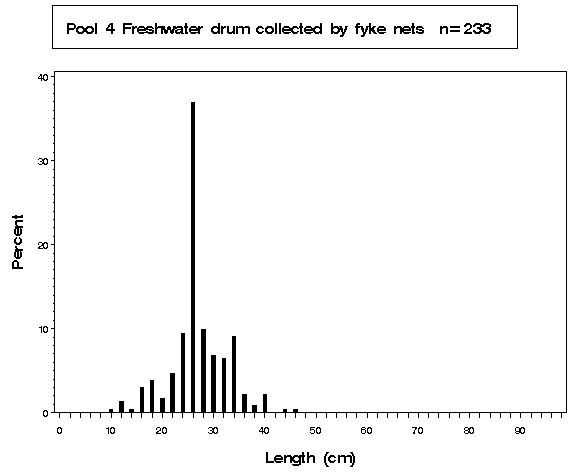 Pool 26 Freshwater drum collected by fyke netting