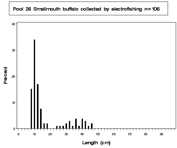 Pool 26 Smallmouth buffalo collected by electrofishing