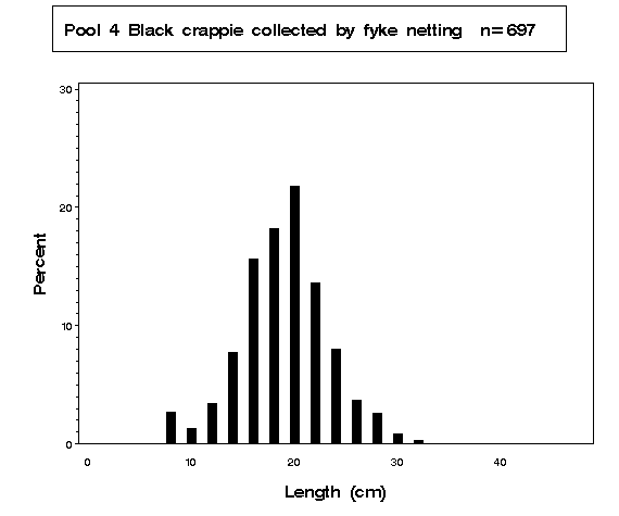 Black crappie collected by fyke netting