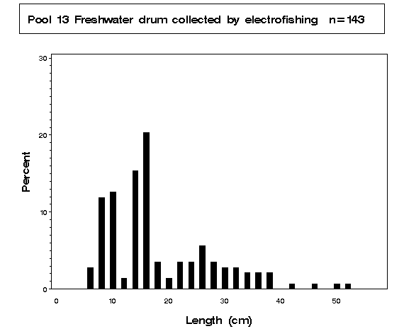 Freshwater drum collected by electrofishing