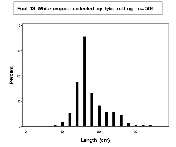 White crappie collected by fyke netting