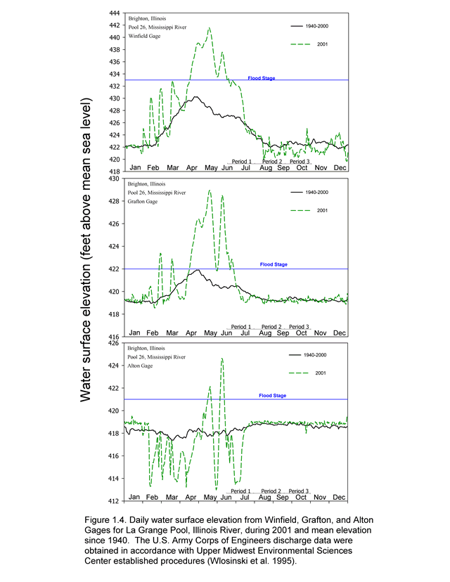 2001 Hydrograph for Pool 26