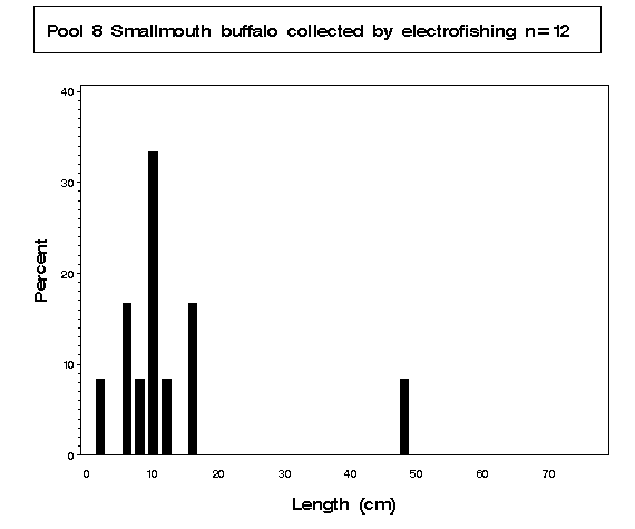 Smallmouth buffalo collected by electrofishing