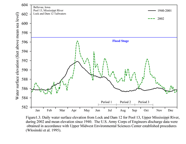 2002 - Pool 13 Hydrograph