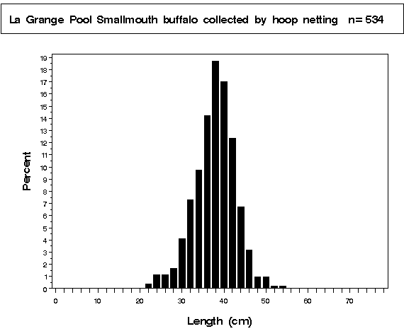 La Grange Pool Smallmouth buffalo collected by hoop netting