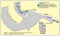 Aquatic area strata and sampling points in Pool 26