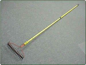 Photo of the sampling rake.