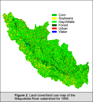 Figure 2. Land cover/land use map of the Maquoketa River