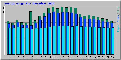Hourly usage for December 2015