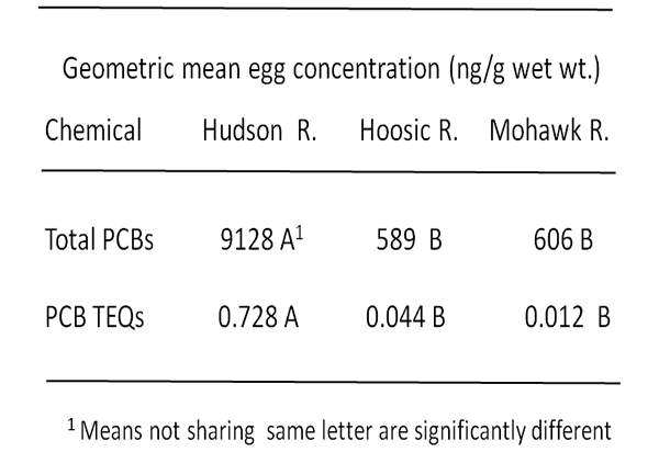 Hudson River: Geometric egg concentration