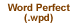 Word Perfect (.wpd)